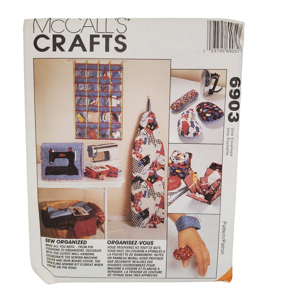 McCALLS Crafts Sewing Organization Pin Cushion Vintage Sewing UNCUT 80s 90s 6903